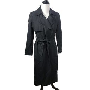 Banana Republic Women's X-Small Petite Black Trench Duster